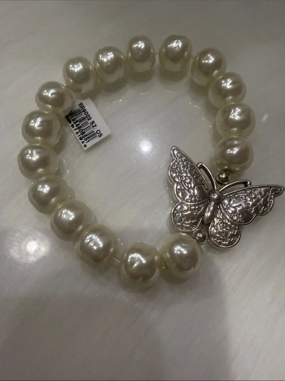 🦋🆕 Brighton Blossom Hill Garden Pearl Stretch Bracelet NWT *Rare